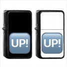 1327 Squared Up Exclamation Mark - (1pcs) Oil Windproof Black Emoji Emoticon Lighters