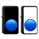 1347 Large Blue Circle - (1pcs) Oil Windproof Black Emoji Emoticon Lighters