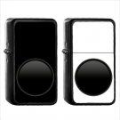 1348 Medium Black Circle - (1pcs) Oil Windproof Black Emoji Emoticon Lighters