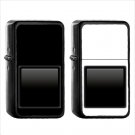 1350 Black Large Square - (1pcs) Oil Windproof Black Emoji Emoticon Lighters