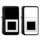 1365 White Square Button - (1pcs) Oil Windproof Black Emoji Emoticon Lighters