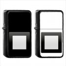 1366 Black Square Button - (1pcs) Oil Windproof Black Emoji Emoticon Lighters