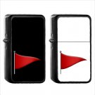 1368 Triangular Flag On Post - (1pcs) Oil Windproof Black Emoji Emoticon Lighters