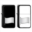 1371 Waving White Flag - (1pcs) Oil Windproof Black Emoji Emoticon Lighters