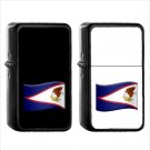 1385 Flag For American Samoa - (1pcs) Oil Windproof Black Emoji Emoticon Lighters