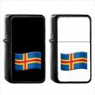 1389 Flag For Aland Islands - (1pcs) Oil Windproof Black Emoji Emoticon Lighters