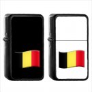 1394 Flag For Belgium - (1pcs) Oil Windproof Black Emoji Emoticon Lighters