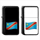1414 Flag For Congo Kinshasa - (1pcs) Oil Windproof Black Emoji Emoticon Lighters