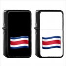 1425 Flag For Costa Rica - (1pcs) Oil Windproof Black Emoji Emoticon Lighters