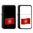 1519 Country National Flag For Montenegro - (1pcs) Oil Windproof Black Emoji Emoticon Lighters
