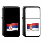 1569 Country National Flag For Serbia - (1pcs) Oil Windproof Black Emoji Emoticon Lighters