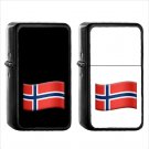 1580 Country National Flag Svalbard Jan Mayen - (1pcs) Oil Windproof Black Emoji Emoticon Lighters