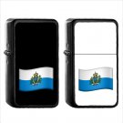 1583 Country National Flag For San Marino - (1pcs) Oil Windproof Black Emoji Emoticon Lighters