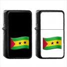1588 Country National Flag Sao Tome Principe (1pcs) Oil Windproof Black Emoji Emoticon Lighters