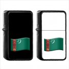 1602 Country National Flag For Turkmenistan - (1pcs) Oil Windproof Black Emoji Emoticon Lighters