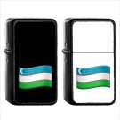 1616 Flag For Uzbekistan - (1pcs) Oil Windproof Black Emoji Emoticon Lighters