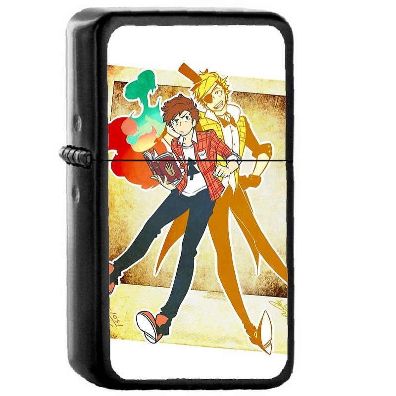 Gravity Falls Billdip - Oil Windproof Flip Top Black Lighters Briquet Encendedor