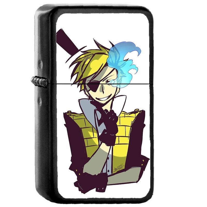 Gravity Falls Bill Cipher - Oil Windproof Flip Top Black Lighters Briquet Encendedor