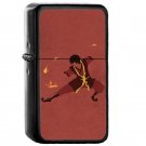 Zuko - Oil Windproof Flip Top Black Lighters Briquet Encendedor