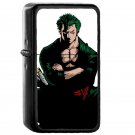 4 Zoro One Piece Japanese Manga - Oil Windproof Flip Top Black Lighters Briquet Encendedor