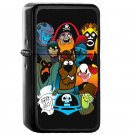 16 Zoinks - Oil Windproof Flip Top Black Lighters Briquet Encendedor
