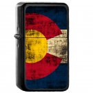 Vintage Retro Grunge Colorado Flag - Oil Windproof Flip Top Black Lighters Briquet Encendedor