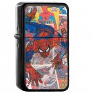 Vintage Retro Comic Spiderman - Oil Windproof Flip Top Black Lighters Briquet Encendedor