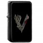 Vikings - Oil Windproof Flip Top Black Lighters Briquet Encendedor