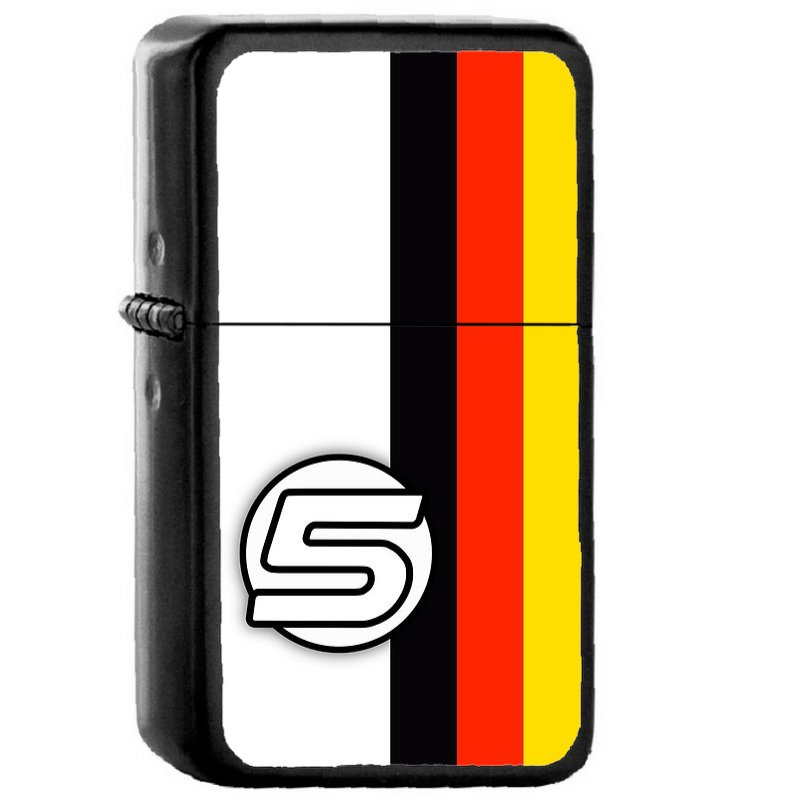Vettel - Oil Windproof Flip Top Black Lighters Briquet Encendedor