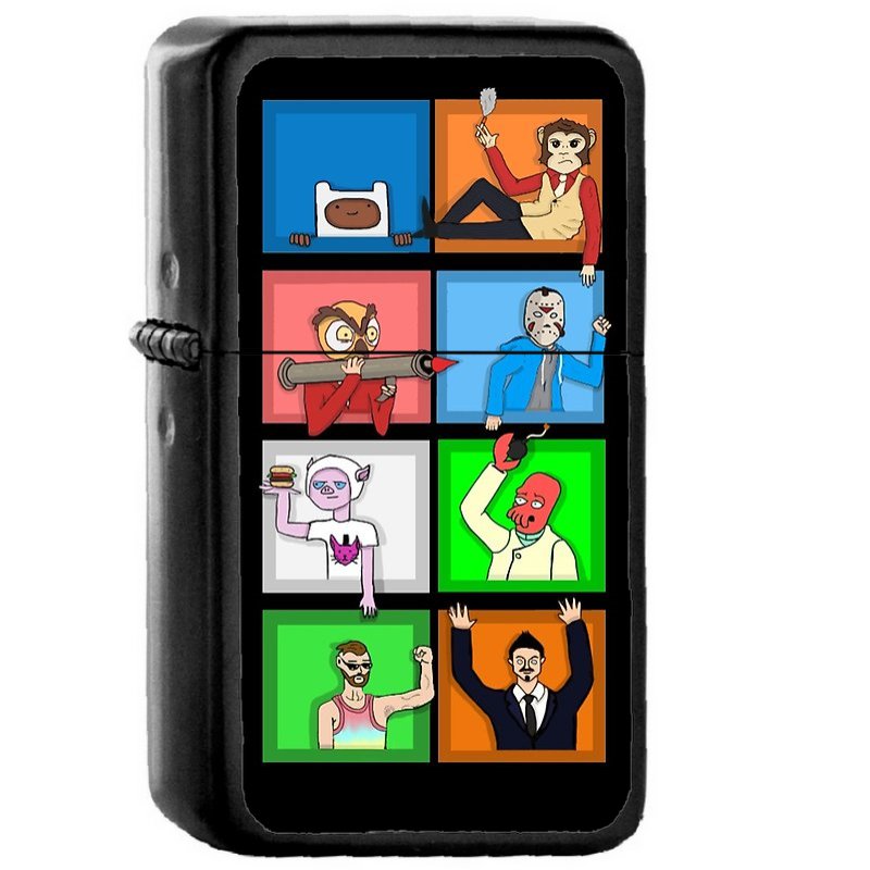 Vanossgaming And Friends - Oil Windproof Flip Top Black Lighters Briquet Encendedor