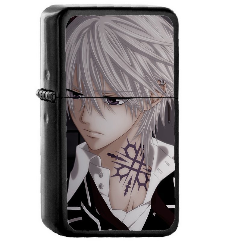 Vampire Anime Draw Japanese - Oil Windproof Flip Top Black Lighters Briquet Encendedor
