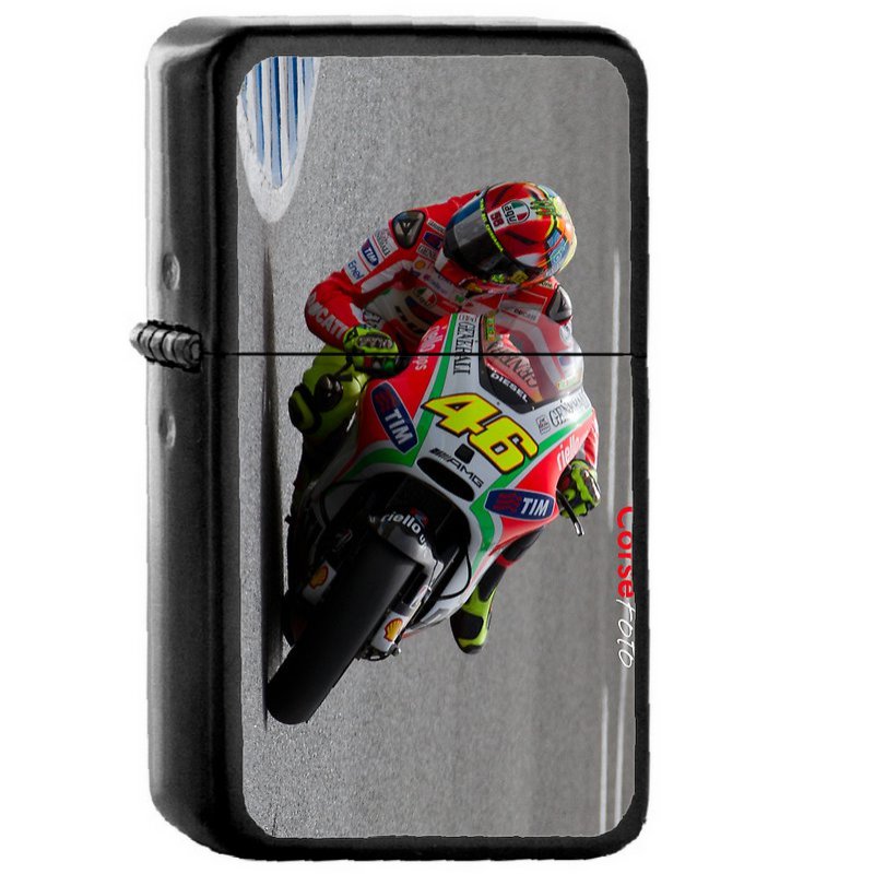 Valentino Rossi - Oil Windproof Flip Top Black Lighters Briquet Encendedor
