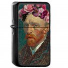 Van Gogh - Oil Windproof Flip Top Black Lighters Briquet Encendedor