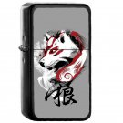 Wolf - Oil Windproof Flip Top Black Lighters Briquet Encendedor 1