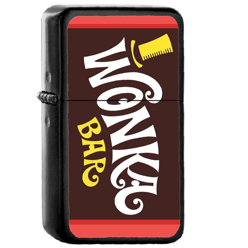 335 Wonka Bar - Oil Windproof Flip Top Black Lighter