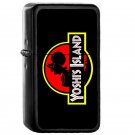 166 Yoshis Island - Oil Windproof Flip Top Black Lighter