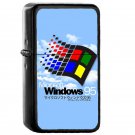 Windows 95 - Oil Windproof Flip Top Black Lighters Briquet Encendedor