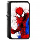 Spiderman - Oil Windproof Flip Top Black Lighters Briquet Encendedor