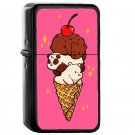 We Bare Bears Ice Cream - Oil Windproof Flip Top Black Lighters Briquet Encendedor