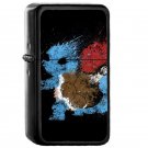 Water Starter Pokemon - Oil Windproof Flip Top Black Lighters Briquet Encendedor