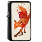 Vulpes Vulpes - Oil Windproof Flip Top Black Lighters Briquet Encendedor