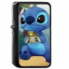2873 Stitch - Oil Windproof Flip Top Black Lighter