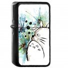 1345 Totoro Japanese Anime - Oil Windproof Flip Top Black Lighter