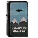 X Files TV Series - Oil Windproof Flip Top Black Lighters Briquet Encendedor