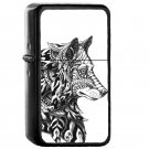 Wolf Profile - Oil Windproof Flip Top Black Lighters Briquet Encendedor