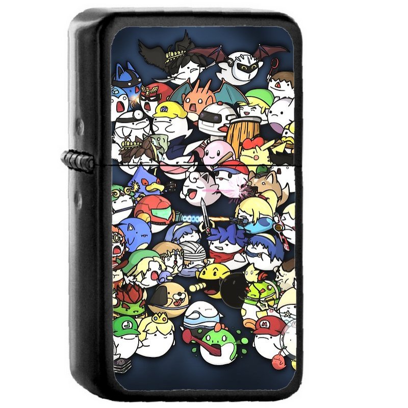 Super Smash Boos - Oil Windproof Flip Top Black Lighters Briquet Encendedor