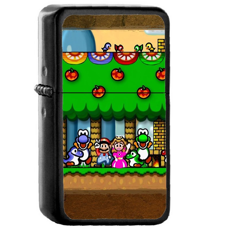 Super Mario World - Oil Windproof Flip Top Black Lighters Briquet Encendedor