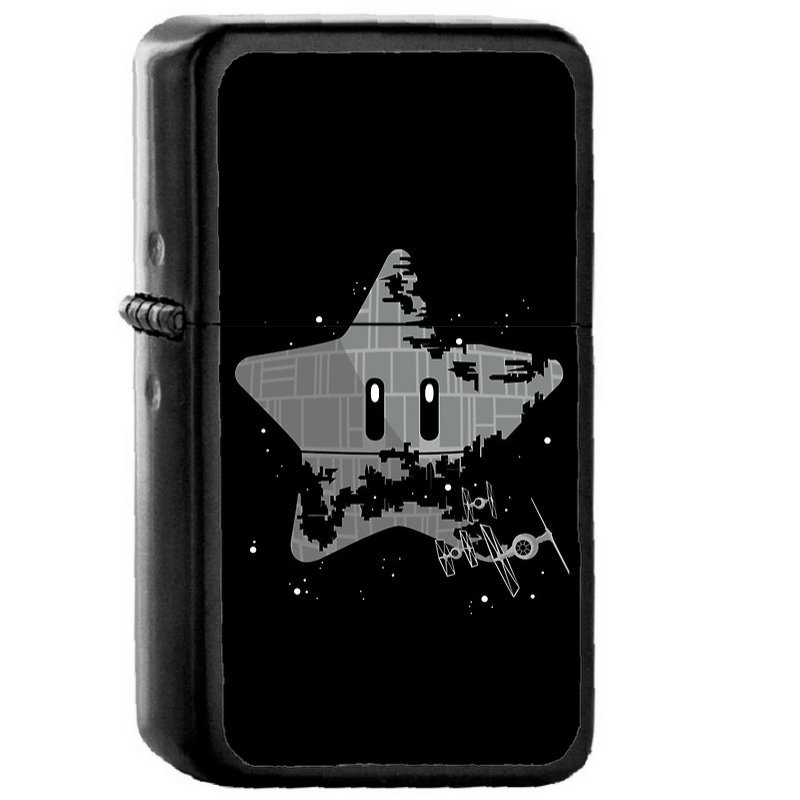 Super Death Star - Oil Windproof Flip Top Black Lighters Briquet Encendedor