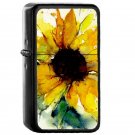 Sunflower - Oil Windproof Flip Top Black Lighters Briquet Encendedor