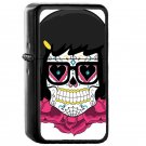 Sugar Skull Tina - Oil Windproof Flip Top Black Lighters Briquet Encendedor